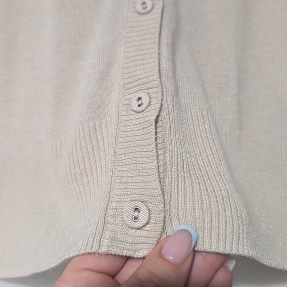 NIC+ZOE  | Side Peplum Cardigan In Cream - Picture 6 of 9